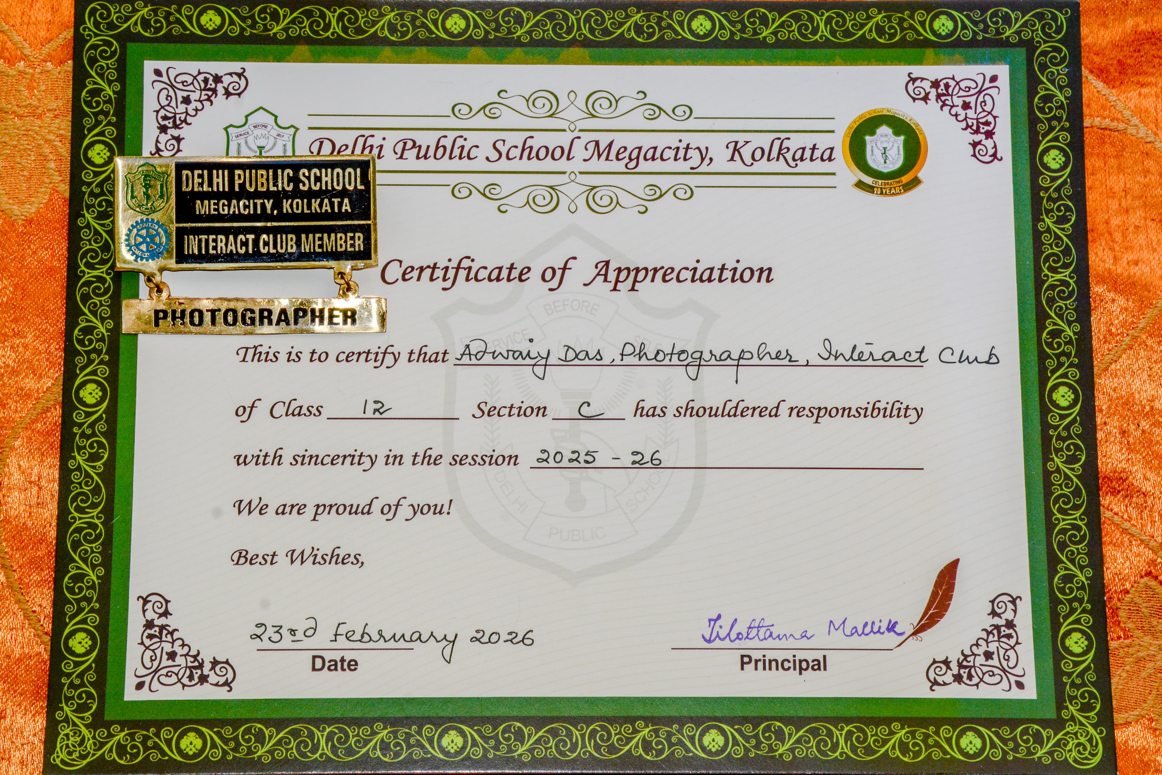 Photography Head at Interact Club